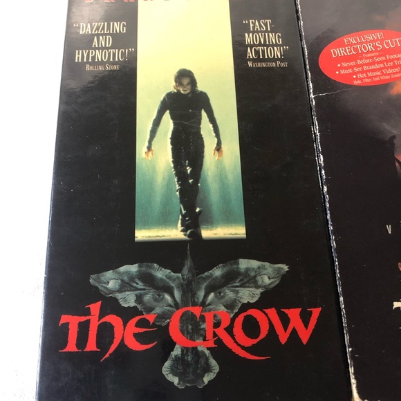 The Crow 1993 & 2 City Of Angels 1996 VHS Video 1993 Brandon Lee  Miramax - Picture 11 of 15